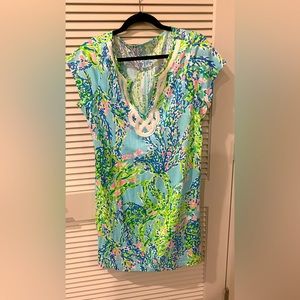 Lilly Pulitzer Sky Blue, Blue Haven Shift Dress, Brewster XL NWOT
